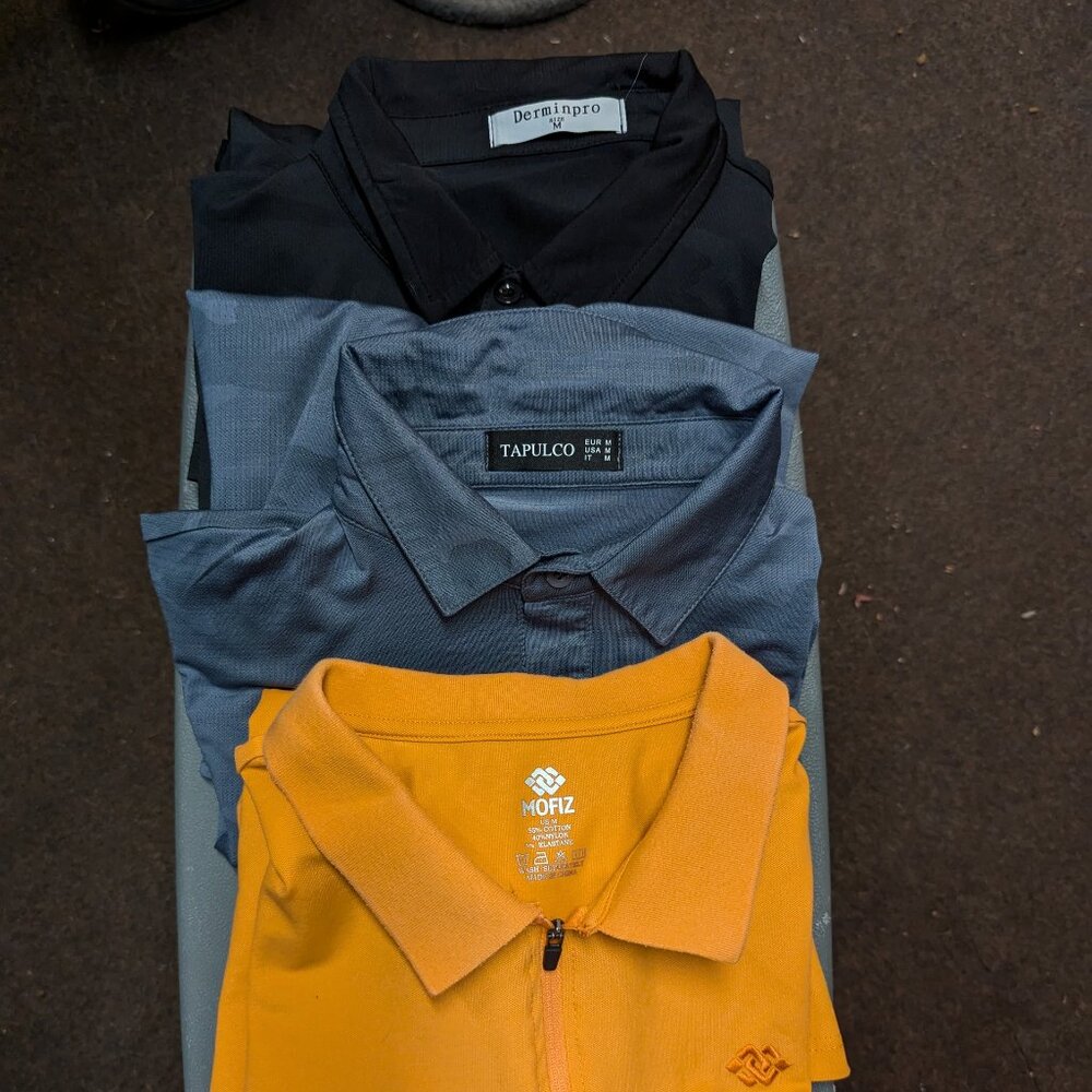 Golf shirts - long sleeve, lot of 3